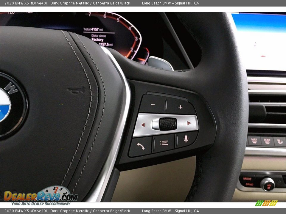 2020 BMW X5 sDrive40i Dark Graphite Metallic / Canberra Beige/Black Photo #19