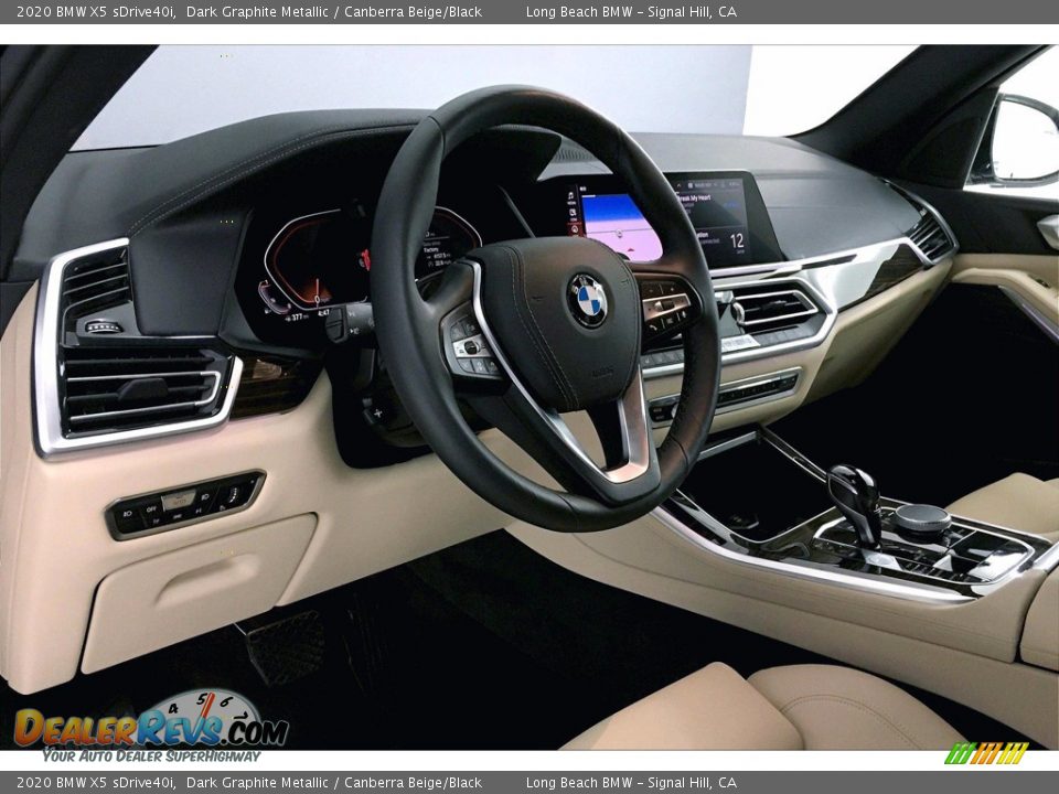 2020 BMW X5 sDrive40i Dark Graphite Metallic / Canberra Beige/Black Photo #21