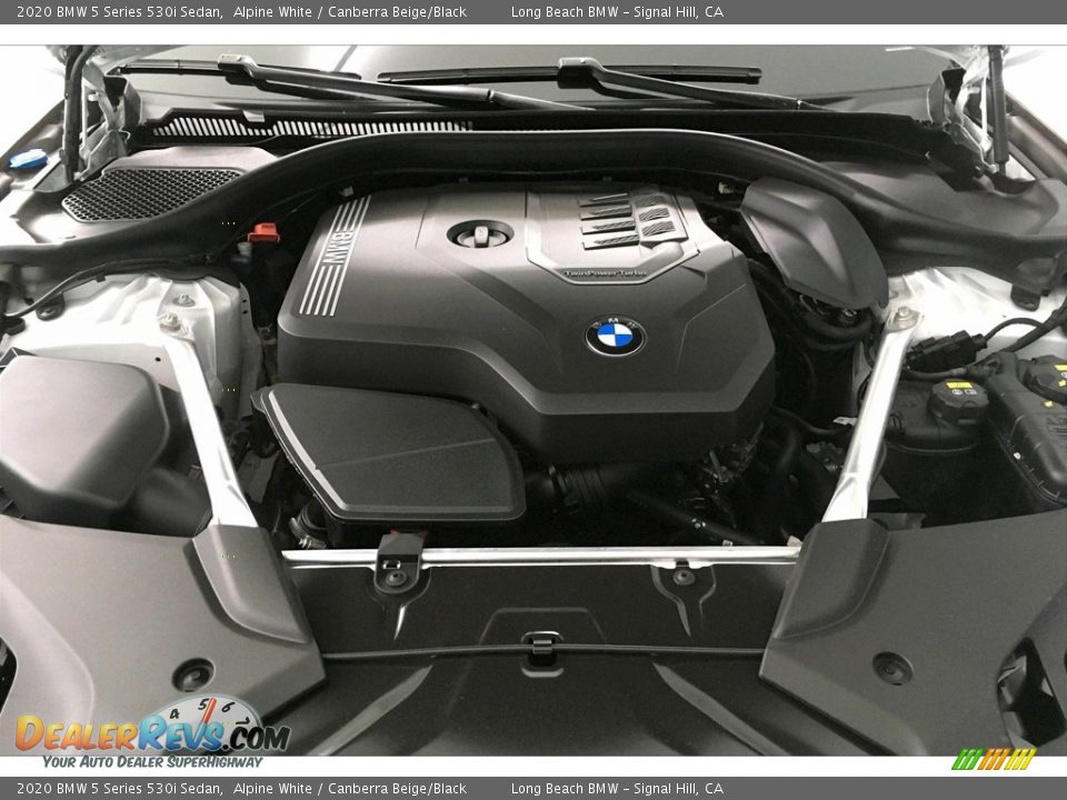 2020 BMW 5 Series 530i Sedan Alpine White / Canberra Beige/Black Photo #8