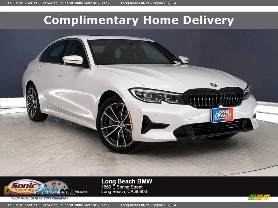 2020 BMW 3 Series 330i Sedan Mineral White Metallic / Black Photo #1