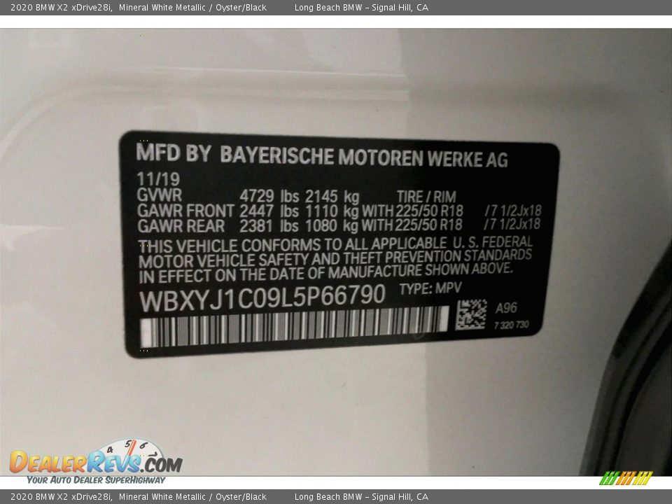 2020 BMW X2 xDrive28i Mineral White Metallic / Oyster/Black Photo #11