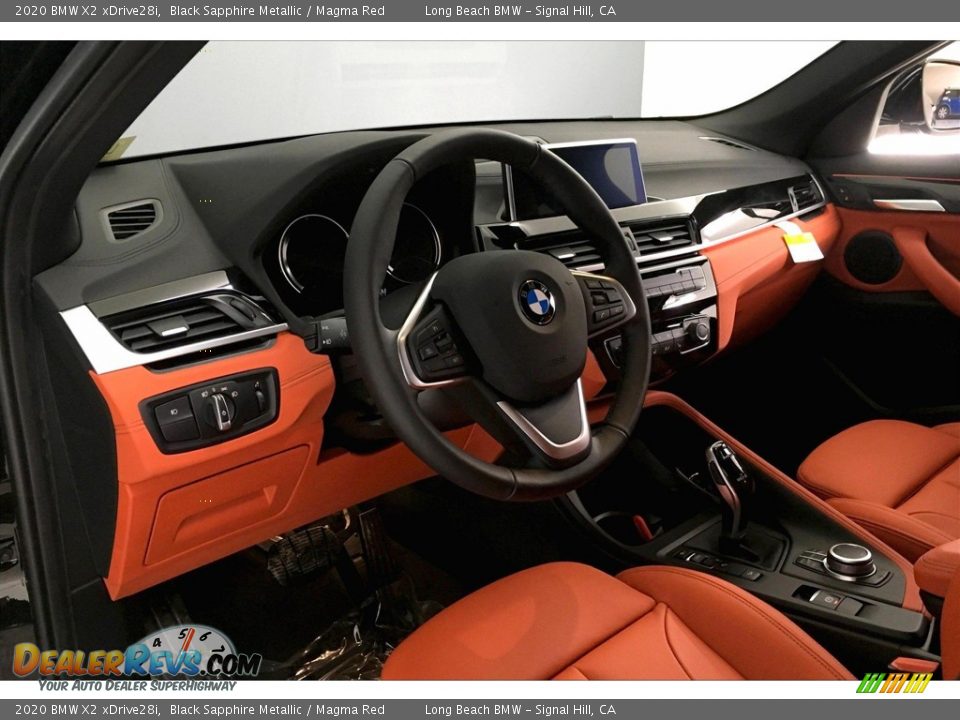 2020 BMW X2 xDrive28i Black Sapphire Metallic / Magma Red Photo #4