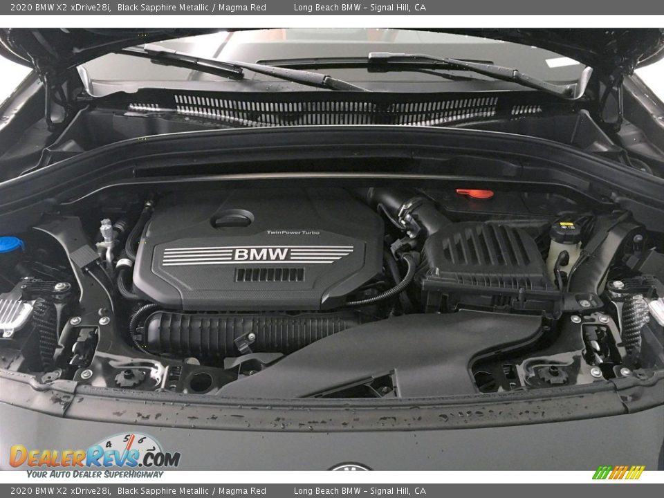 2020 BMW X2 xDrive28i Black Sapphire Metallic / Magma Red Photo #8