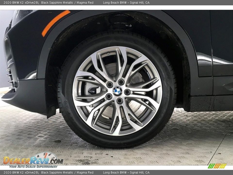 2020 BMW X2 xDrive28i Black Sapphire Metallic / Magma Red Photo #9