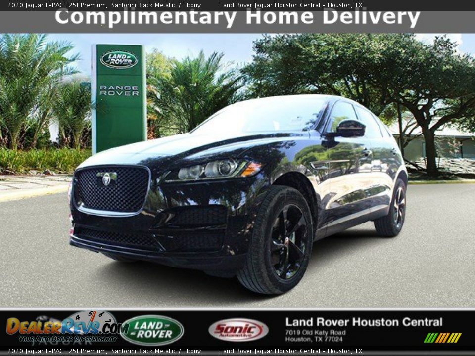 2020 Jaguar F-PACE 25t Premium Santorini Black Metallic / Ebony Photo #1