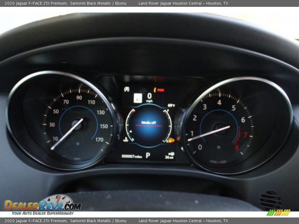 2020 Jaguar F-PACE 25t Premium Santorini Black Metallic / Ebony Photo #23