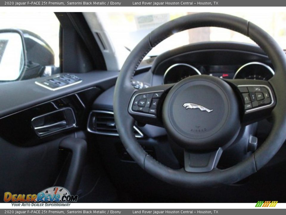 2020 Jaguar F-PACE 25t Premium Santorini Black Metallic / Ebony Photo #28