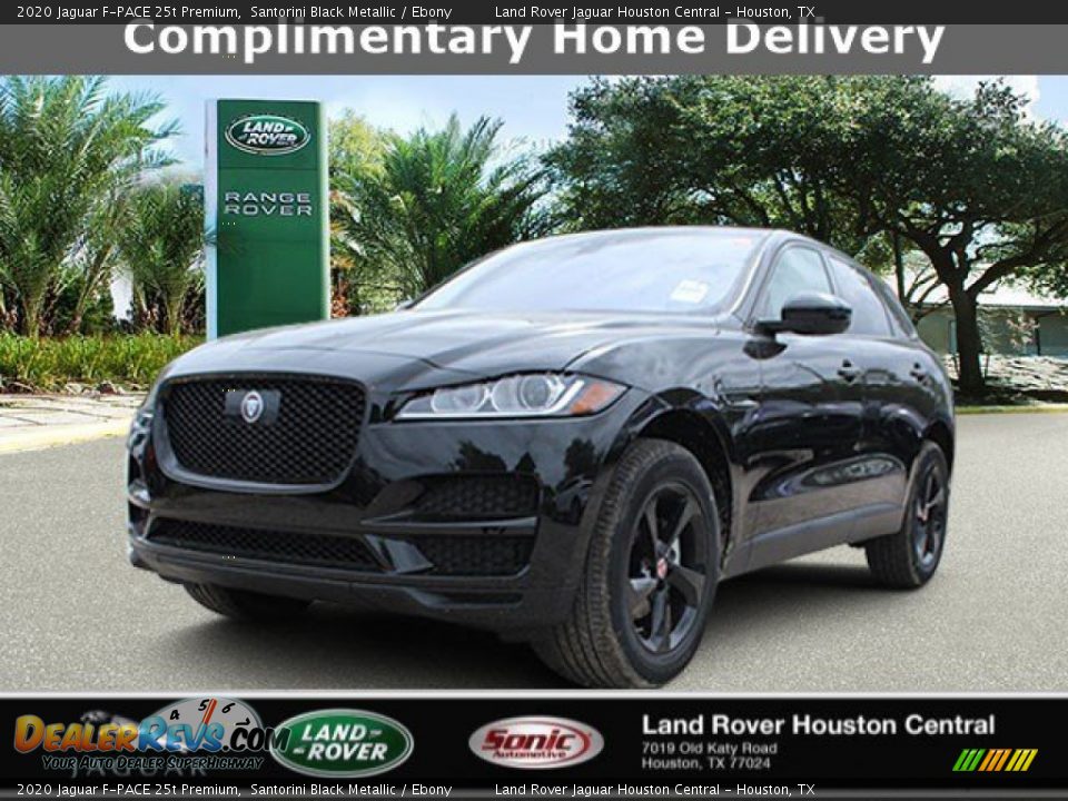 2020 Jaguar F-PACE 25t Premium Santorini Black Metallic / Ebony Photo #1