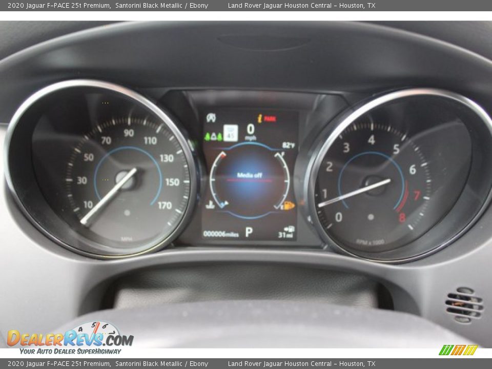 2020 Jaguar F-PACE 25t Premium Santorini Black Metallic / Ebony Photo #23