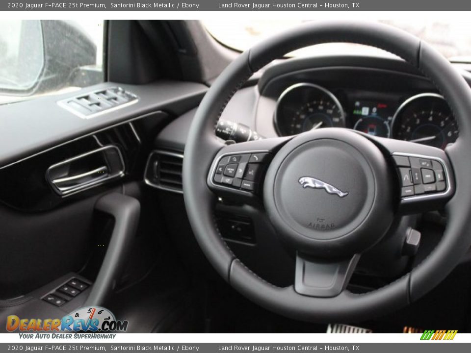 2020 Jaguar F-PACE 25t Premium Santorini Black Metallic / Ebony Photo #28