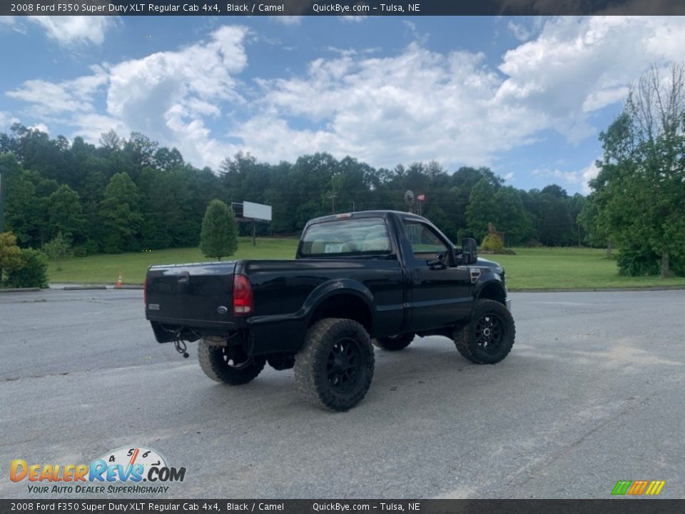 2008 Ford F350 Super Duty XLT Regular Cab 4x4 Black / Camel Photo #3