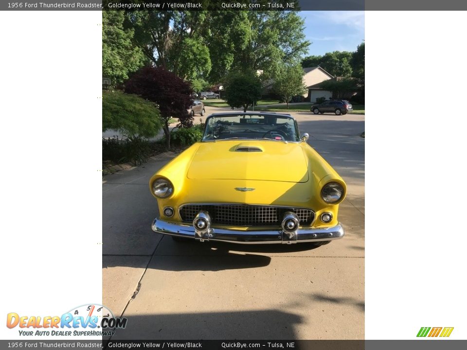 1956 Ford Thunderbird Roadster Goldenglow Yellow / Yellow/Black Photo #3