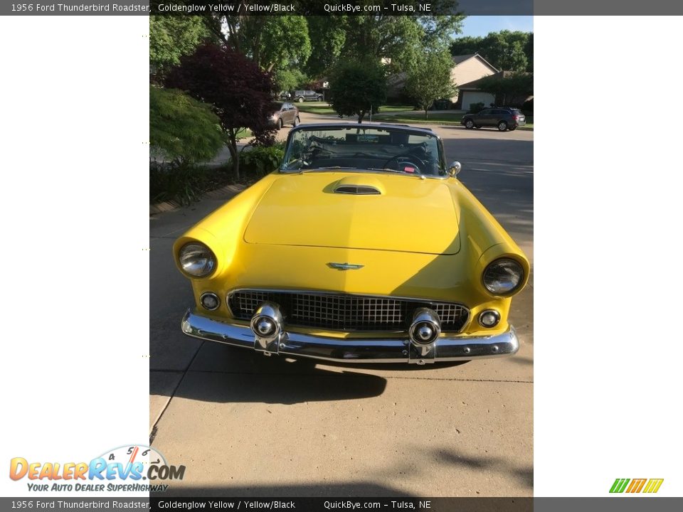 1956 Ford Thunderbird Roadster Goldenglow Yellow / Yellow/Black Photo #4