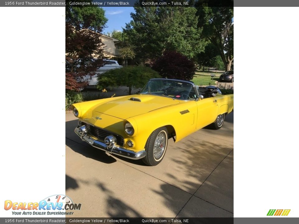 1956 Ford Thunderbird Roadster Goldenglow Yellow / Yellow/Black Photo #5