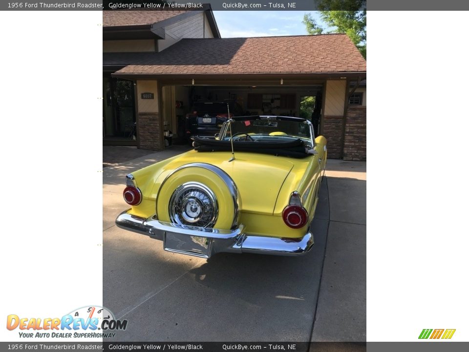 1956 Ford Thunderbird Roadster Goldenglow Yellow / Yellow/Black Photo #7