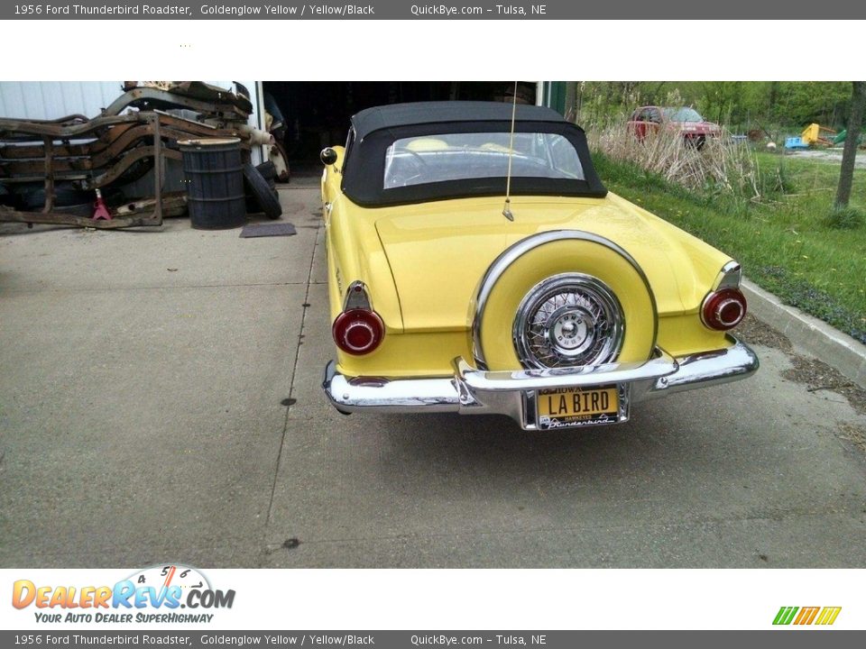 1956 Ford Thunderbird Roadster Goldenglow Yellow / Yellow/Black Photo #8