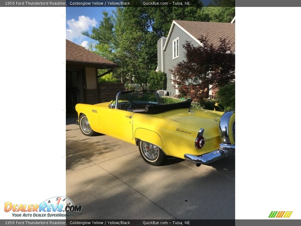 1956 Ford Thunderbird Roadster Goldenglow Yellow / Yellow/Black Photo #9
