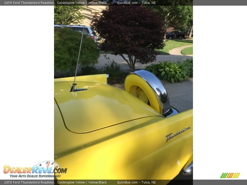 1956 Ford Thunderbird Roadster Goldenglow Yellow / Yellow/Black Photo #10