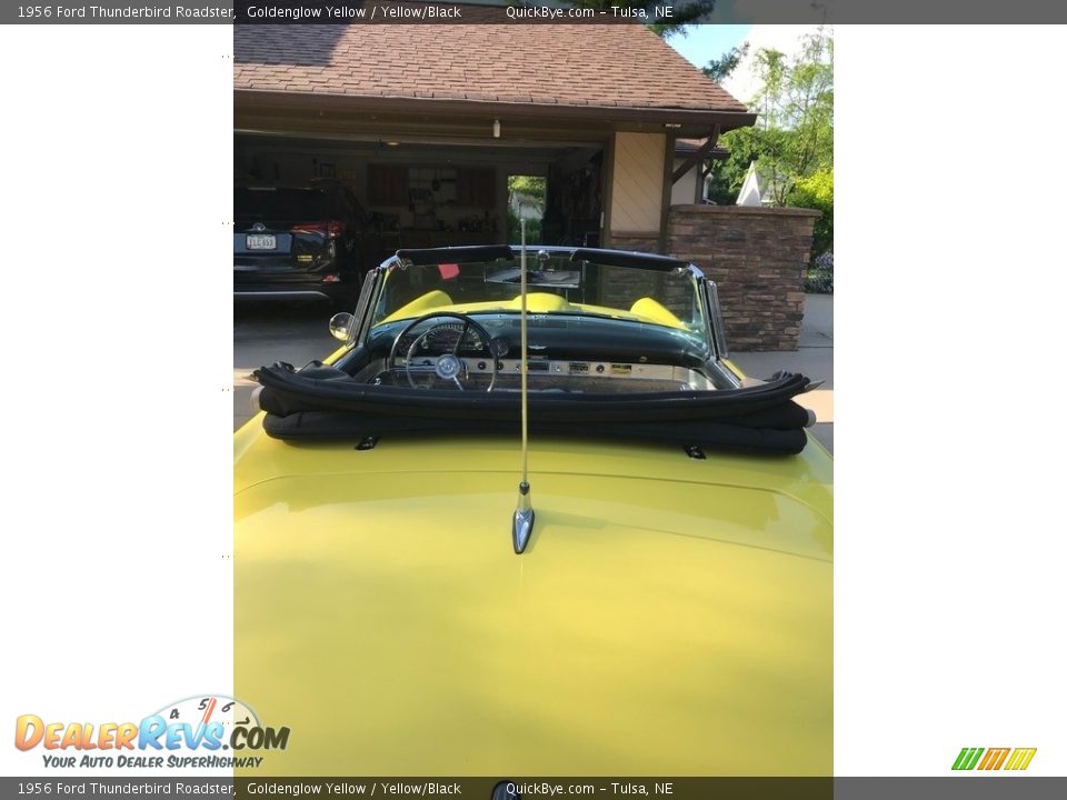 1956 Ford Thunderbird Roadster Goldenglow Yellow / Yellow/Black Photo #11