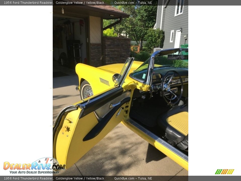 1956 Ford Thunderbird Roadster Goldenglow Yellow / Yellow/Black Photo #12