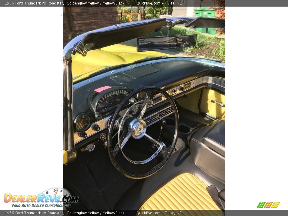 1956 Ford Thunderbird Roadster Goldenglow Yellow / Yellow/Black Photo #13