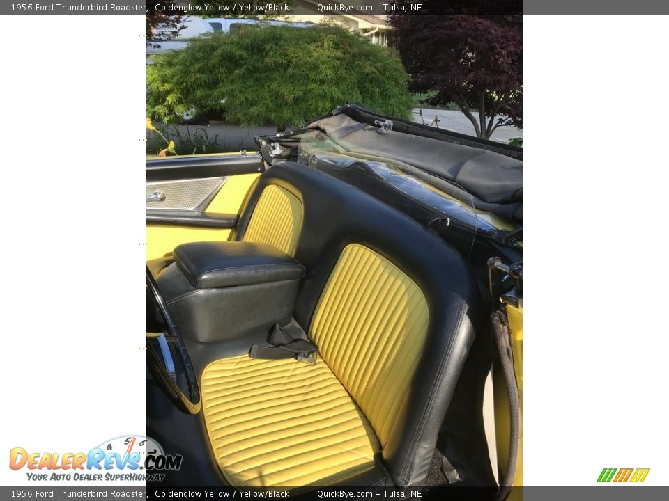 1956 Ford Thunderbird Roadster Goldenglow Yellow / Yellow/Black Photo #14