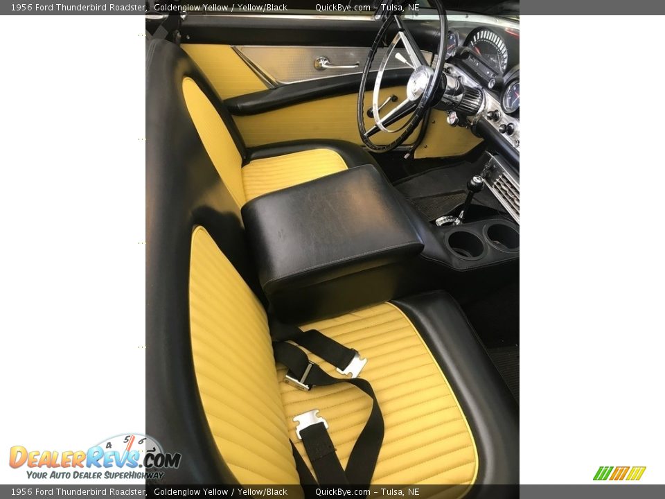1956 Ford Thunderbird Roadster Goldenglow Yellow / Yellow/Black Photo #15