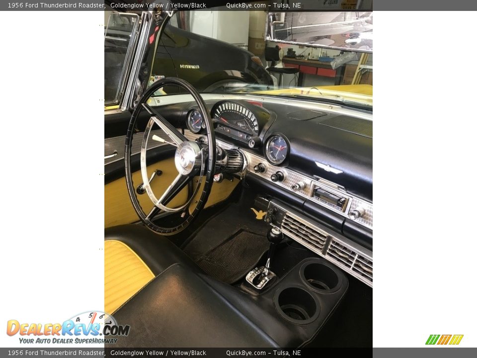 1956 Ford Thunderbird Roadster Goldenglow Yellow / Yellow/Black Photo #16