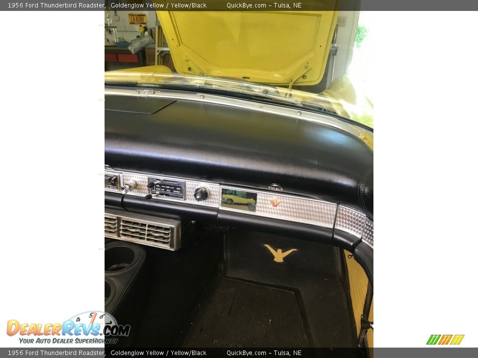 1956 Ford Thunderbird Roadster Goldenglow Yellow / Yellow/Black Photo #17