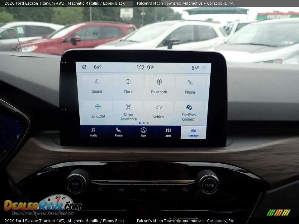 2020 Ford Escape Titanium 4WD Magnetic Metallic / Ebony Black Photo #13