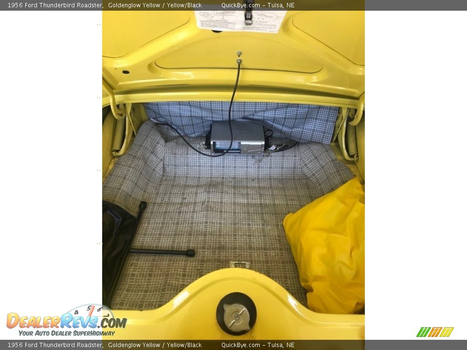 1956 Ford Thunderbird Roadster Goldenglow Yellow / Yellow/Black Photo #19