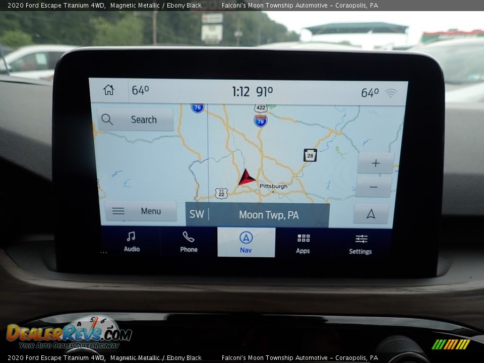 2020 Ford Escape Titanium 4WD Magnetic Metallic / Ebony Black Photo #14