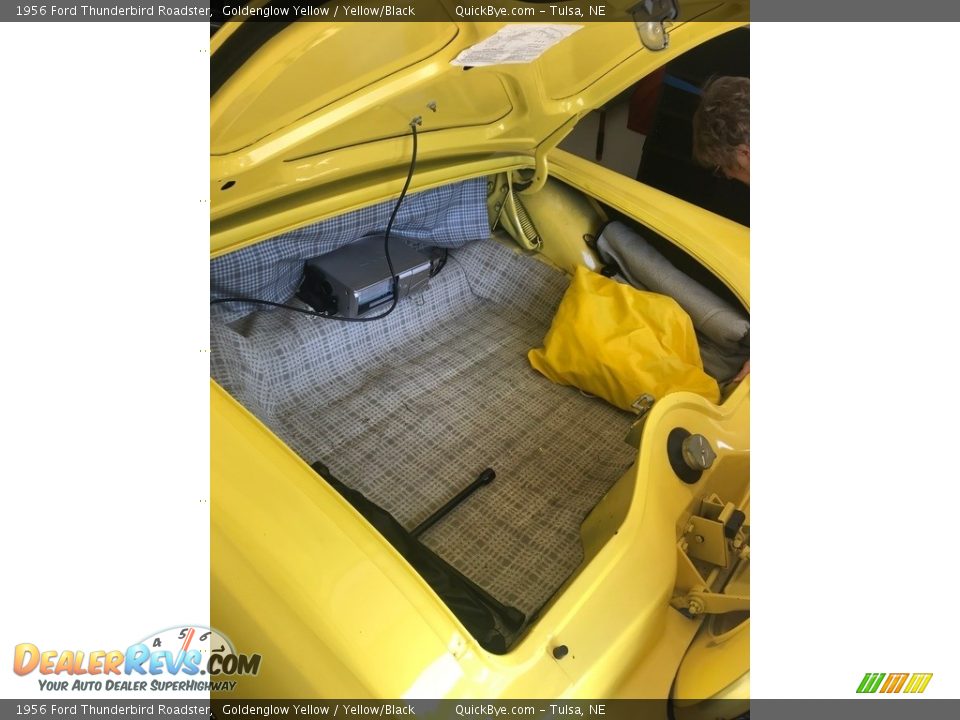 1956 Ford Thunderbird Roadster Goldenglow Yellow / Yellow/Black Photo #20