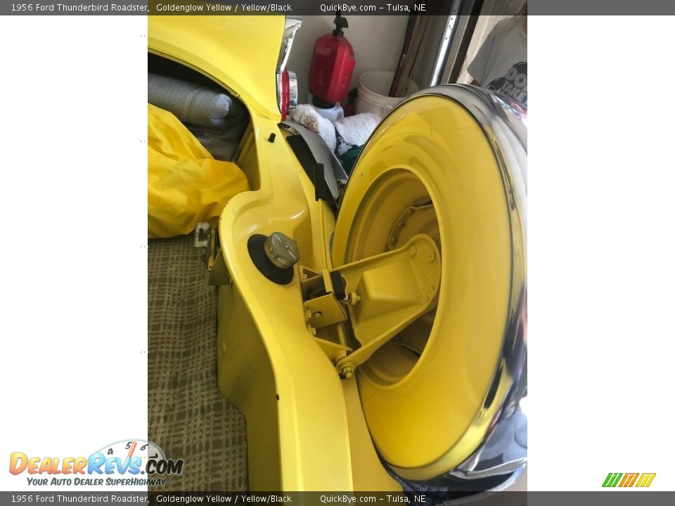1956 Ford Thunderbird Roadster Goldenglow Yellow / Yellow/Black Photo #21