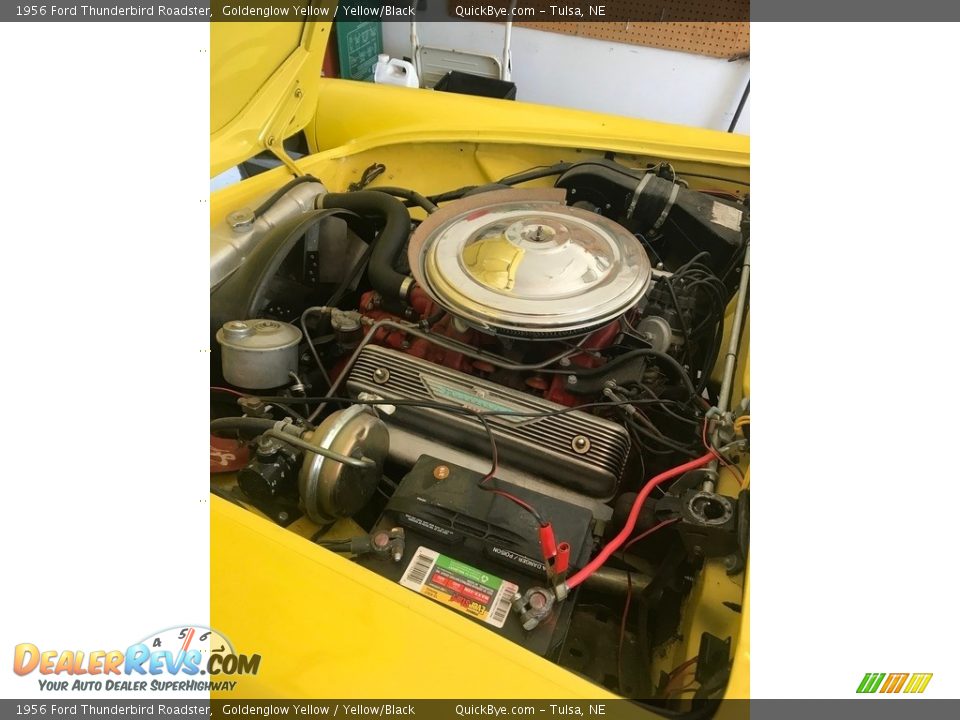 1956 Ford Thunderbird Roadster Goldenglow Yellow / Yellow/Black Photo #22