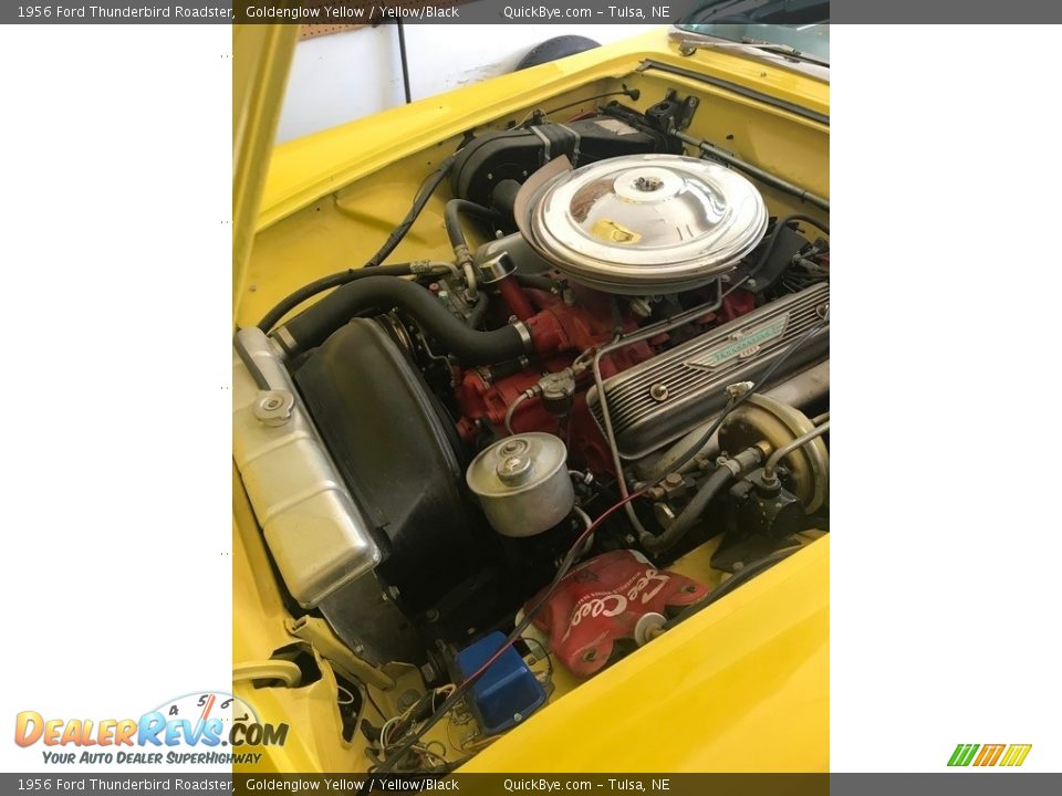 1956 Ford Thunderbird Roadster Goldenglow Yellow / Yellow/Black Photo #23