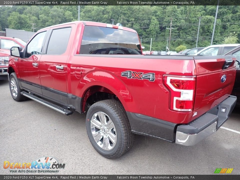 2020 Ford F150 XLT SuperCrew 4x4 Rapid Red / Medium Earth Gray Photo #3