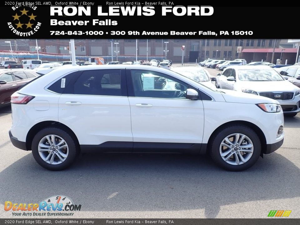 2020 Ford Edge SEL AWD Oxford White / Ebony Photo #1