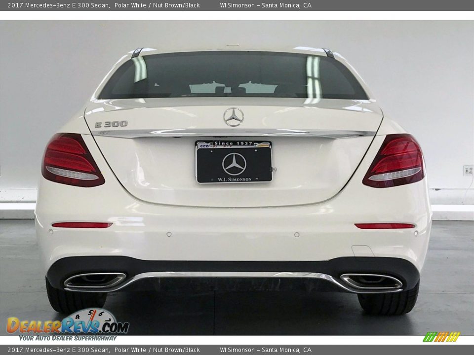 2017 Mercedes-Benz E 300 Sedan Polar White / Nut Brown/Black Photo #3