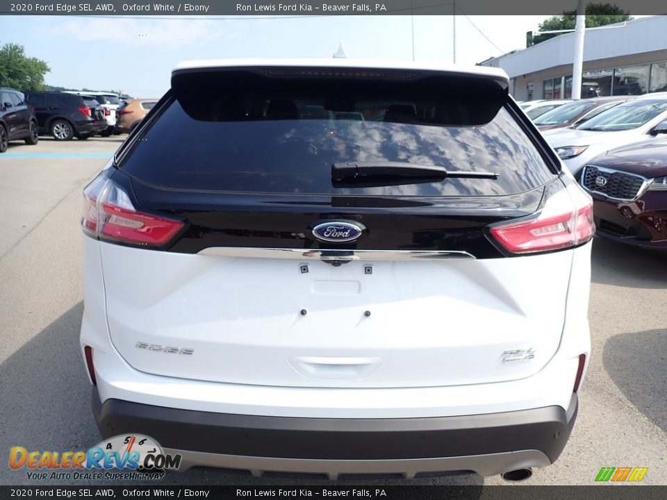 2020 Ford Edge SEL AWD Oxford White / Ebony Photo #4