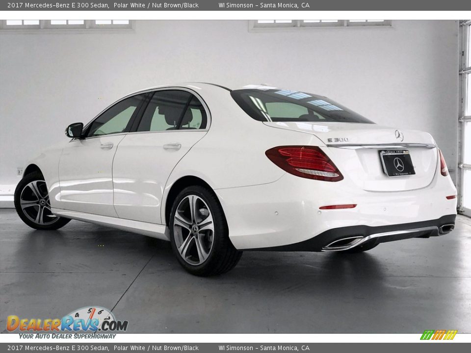 2017 Mercedes-Benz E 300 Sedan Polar White / Nut Brown/Black Photo #10