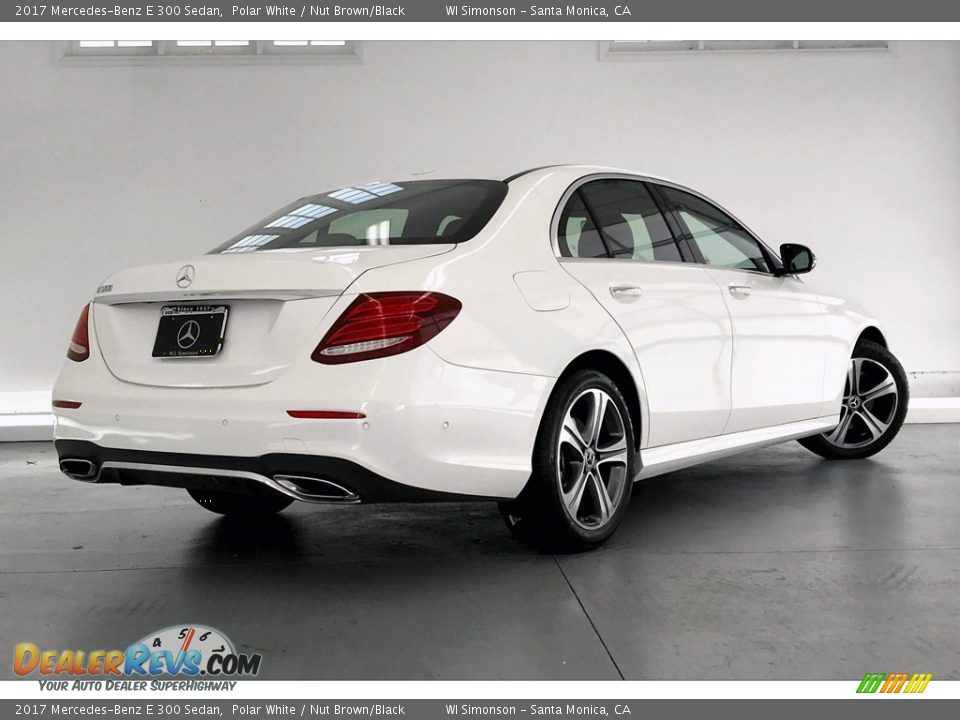 2017 Mercedes-Benz E 300 Sedan Polar White / Nut Brown/Black Photo #16