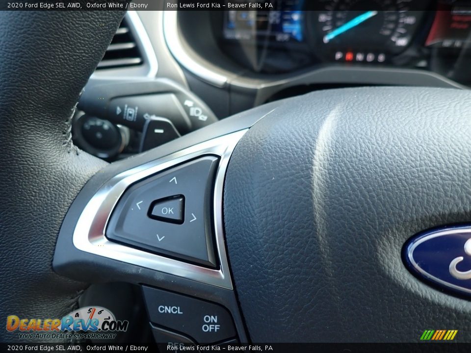 2020 Ford Edge SEL AWD Oxford White / Ebony Photo #17