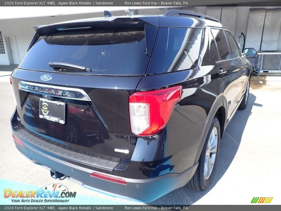 2020 Ford Explorer XLT 4WD Agate Black Metallic / Sandstone Photo #2