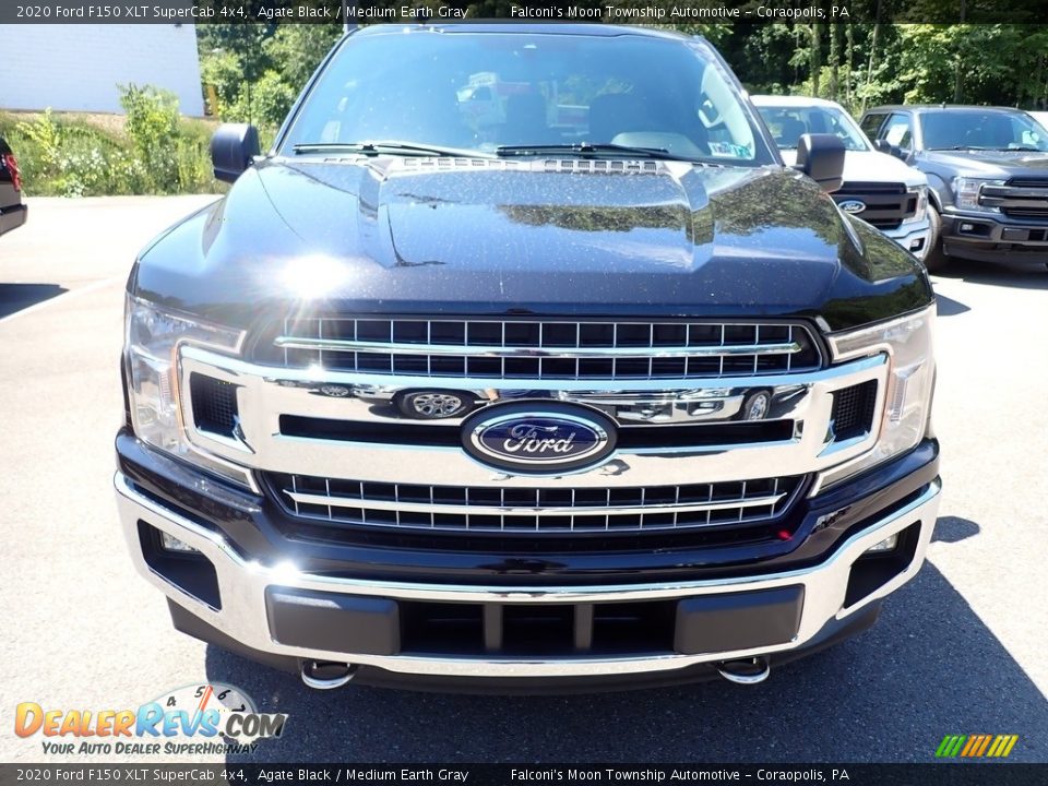 2020 Ford F150 XLT SuperCab 4x4 Agate Black / Medium Earth Gray Photo #4