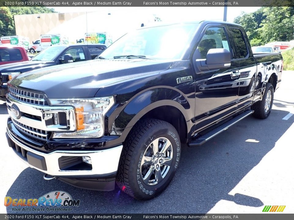 2020 Ford F150 XLT SuperCab 4x4 Agate Black / Medium Earth Gray Photo #5