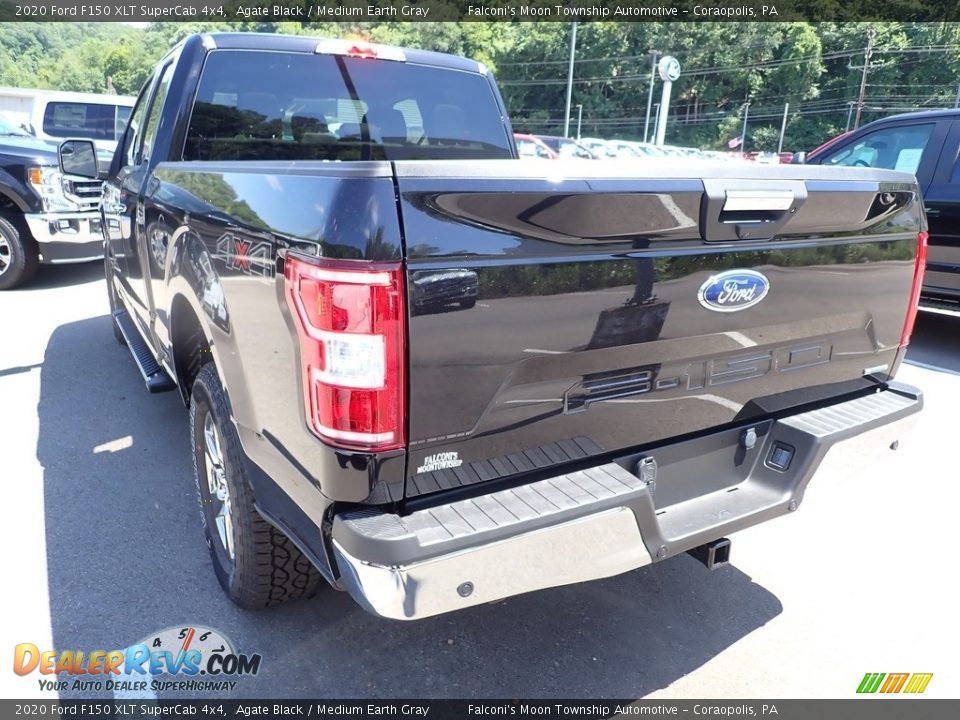 2020 Ford F150 XLT SuperCab 4x4 Agate Black / Medium Earth Gray Photo #6