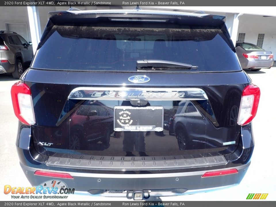 2020 Ford Explorer XLT 4WD Agate Black Metallic / Sandstone Photo #8