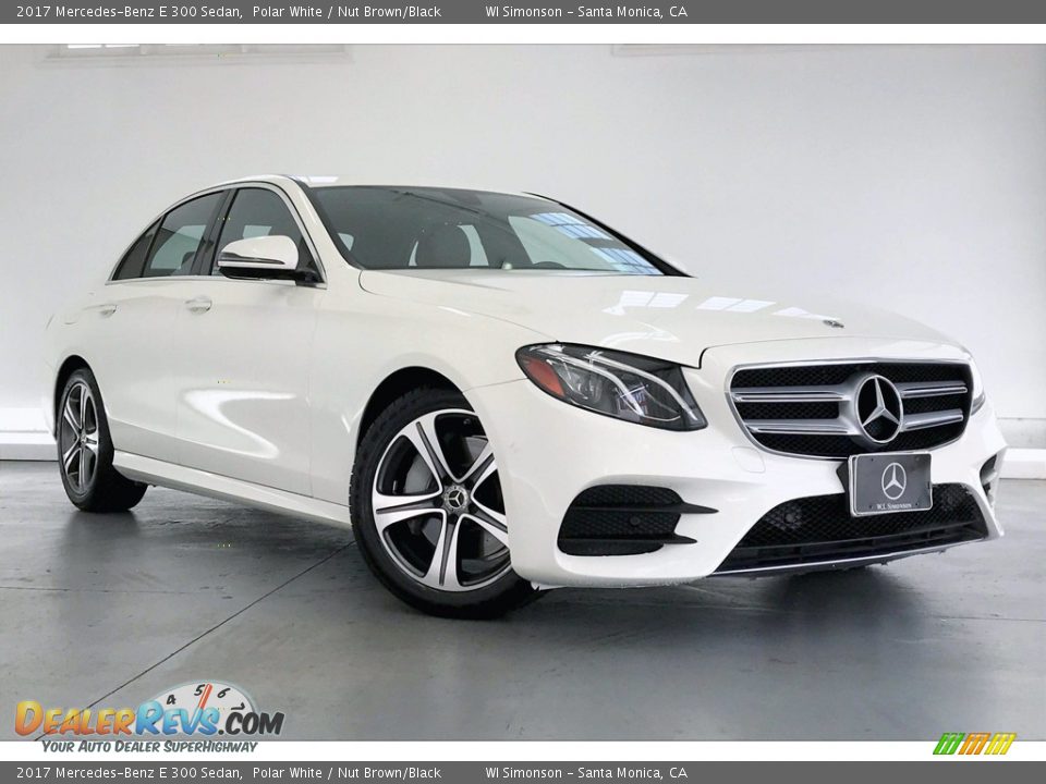 2017 Mercedes-Benz E 300 Sedan Polar White / Nut Brown/Black Photo #34