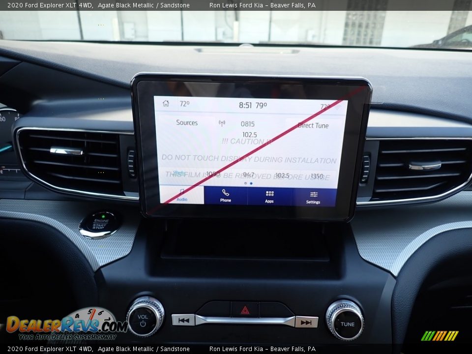 2020 Ford Explorer XLT 4WD Agate Black Metallic / Sandstone Photo #15